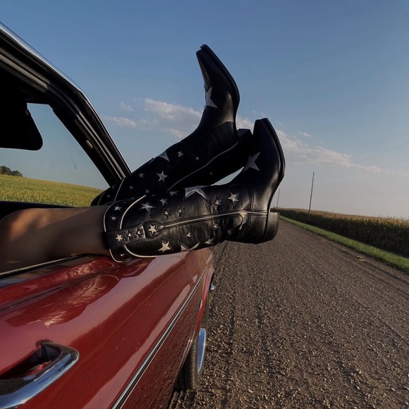 Ranch Road Presidio Liberty Black Boots - Picture 3 of 11